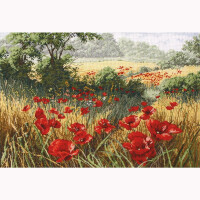 Anchor counted cross stitch kit "Maia Collection Host Of Poppies", 29x42cm, DIY