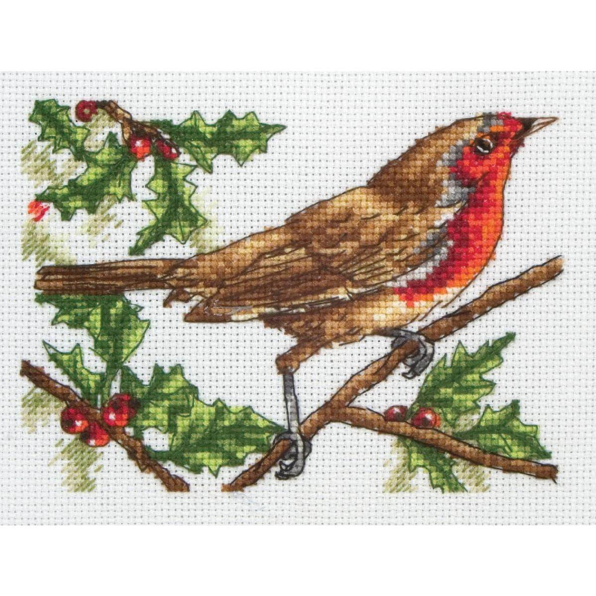 Anchor counted cross stitch kit "Robin",...