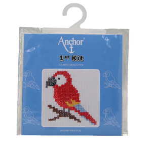 Anchor counted cross stitch kit "Polly First Kit", 10x10cm, DIY