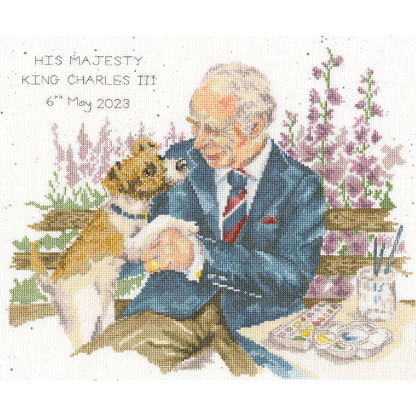 Bothy Threads counted cross stitch kit "His Majesty The King", XHM4, 29x24cm, DIY