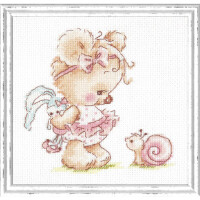Magic Needle Zweigart Edition counted cross stitch kit "Im Friends with You!", 13x13cm, DIY