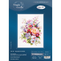 Magic Needle Zweigart Edition Juego de punto de cruz "Summer Flowers", dibujo para contar, 19x26cm