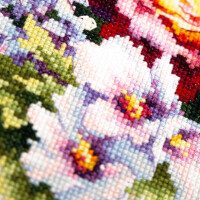 Magic Needle Набор для вышивания крестом "Летние цветы", счетная схема, 19х26см