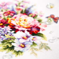 Magic Needle Zweigart Edition counted cross stitch kit "Summer Flowers", 19x26cm, DIY
