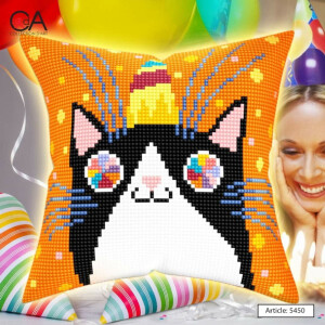 CDA stamped cross stitch kit cushion "Fun...