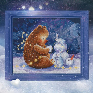 RTO counted cross stitch kit "Snow heart",...