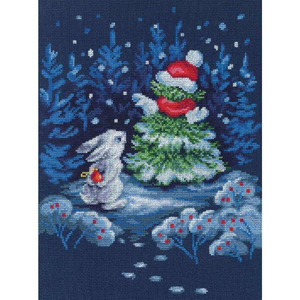 RTO counted cross stitch kit "Gift for a Christmas tree", 24x30cm, DIY