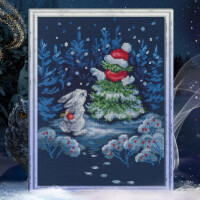 RTO counted cross stitch kit "Gift for a Christmas tree", 24x30cm, DIY