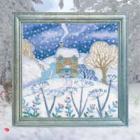 RTO counted cross stitch kit "In a winter fairy tale", 20x20cm, DIY
