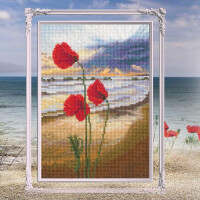 RTO counted cross stitch kit "In the moment, Poppy", 12,5x17,5cm, DIY