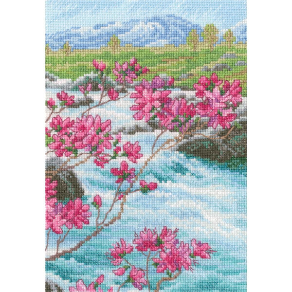 RTO counted cross stitch kit "In the moment, River", 13x19cm, DIY