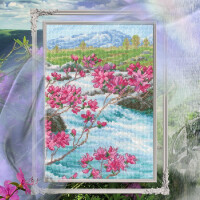 RTO counted cross stitch kit "In the moment, River", 13x19cm, DIY