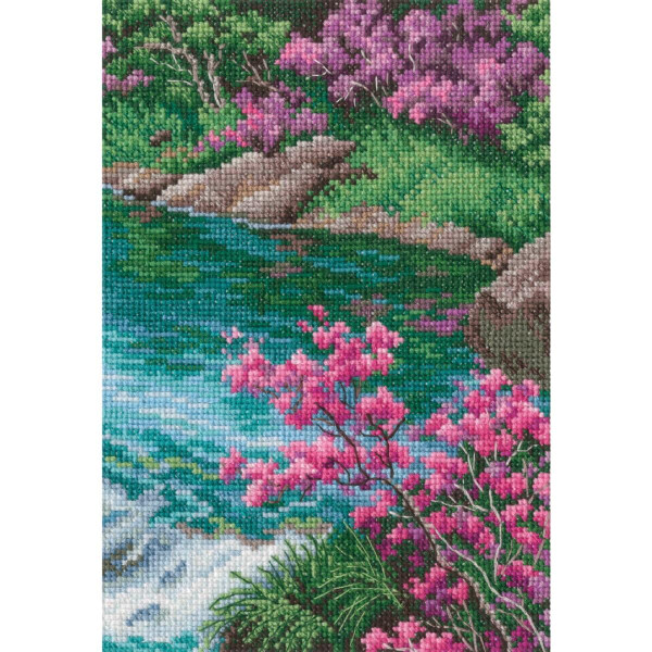 RTO counted cross stitch kit "In the moment, Flowers", 13x19cm, DIY