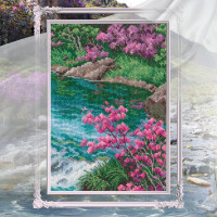 RTO counted cross stitch kit "In the moment, Flowers", 13x19cm, DIY