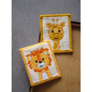 Vervaco stamped long stitch kit "Frecher Löwe", 12,5x16cm, DIY