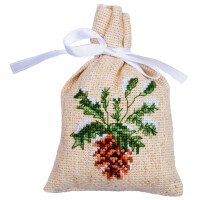 Vervaco herbal bags counted cross stitch kit "Hiver" Set of 3, 8x12cm, DIY