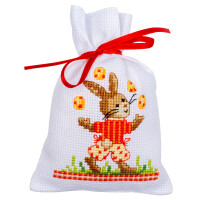 Vervaco herbal bags counted cross stitch kit "Easter animals" Set of 3, 8x12cm, DIY