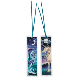 Vervaco bookmark counted cross stitch kit "Dolphin...