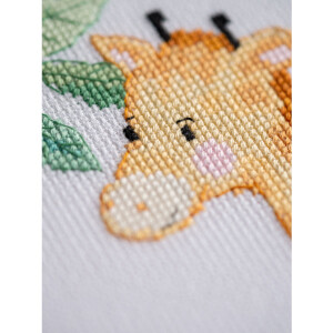 Vervaco counted cross stitch kit "Jungle animals", 36x33cm, DIY