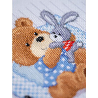 Vervaco Набор для вышивания крестом "Медведь, кролик и собака", счетная схема, 25x21 см
