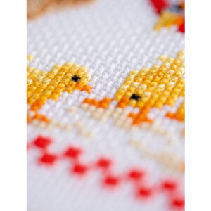 Vervaco counted cross stitch kit "Chickens",...