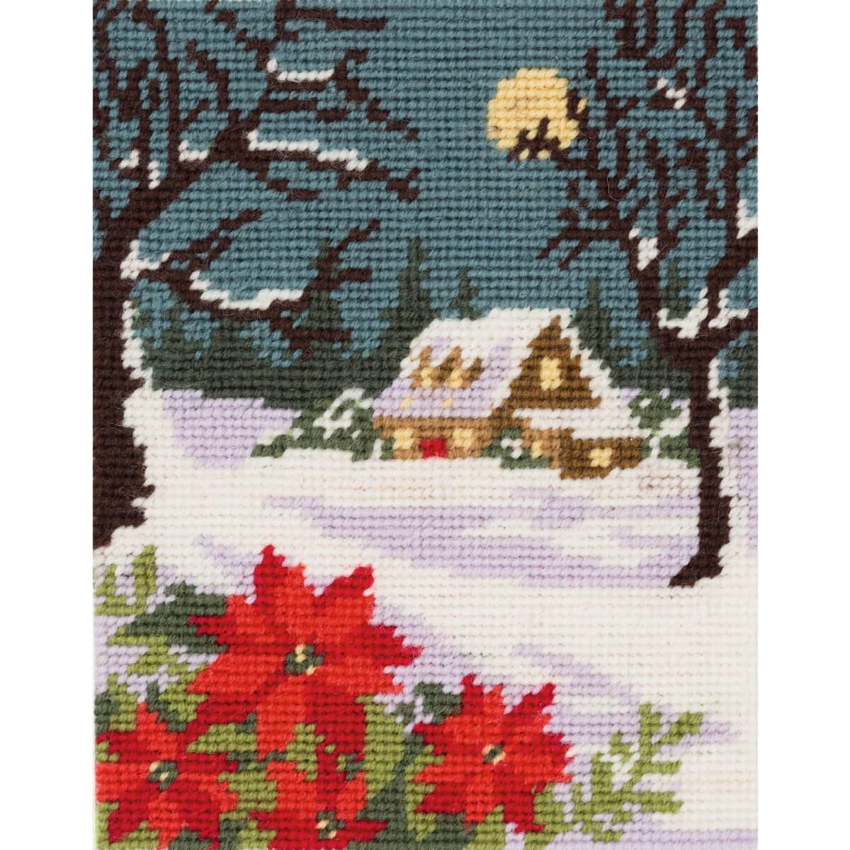 Anchor stamped Needlepoint stitch kit "Winter...