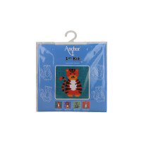Набор для вышивания гобеленом Anchor "Tyler Tiger 1st Kit", печатная вышивка, 15x15см