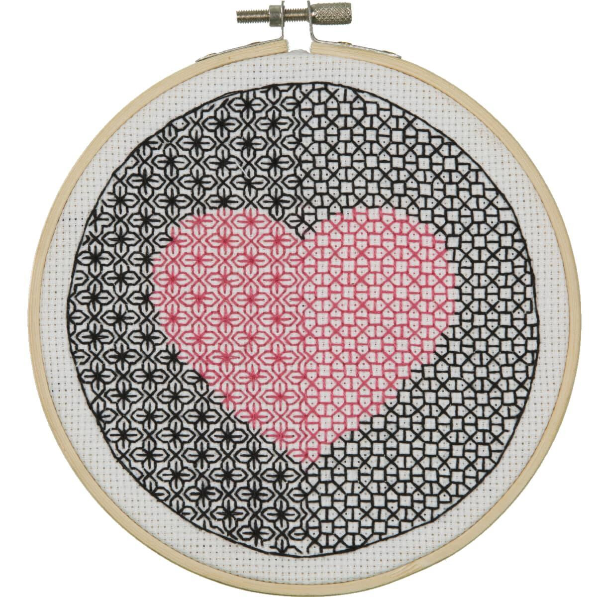 Anchor counted blackwork stitch kit "Heart",...
