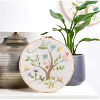 Anchor Freestyle Embroidery Pack "Tree of Life 2 Linen", preimpreso, Diam 20cm
