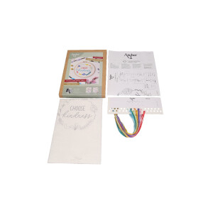 Anchor stamped freestyle stitch kit "Kindness", Diam 20cm, DIY