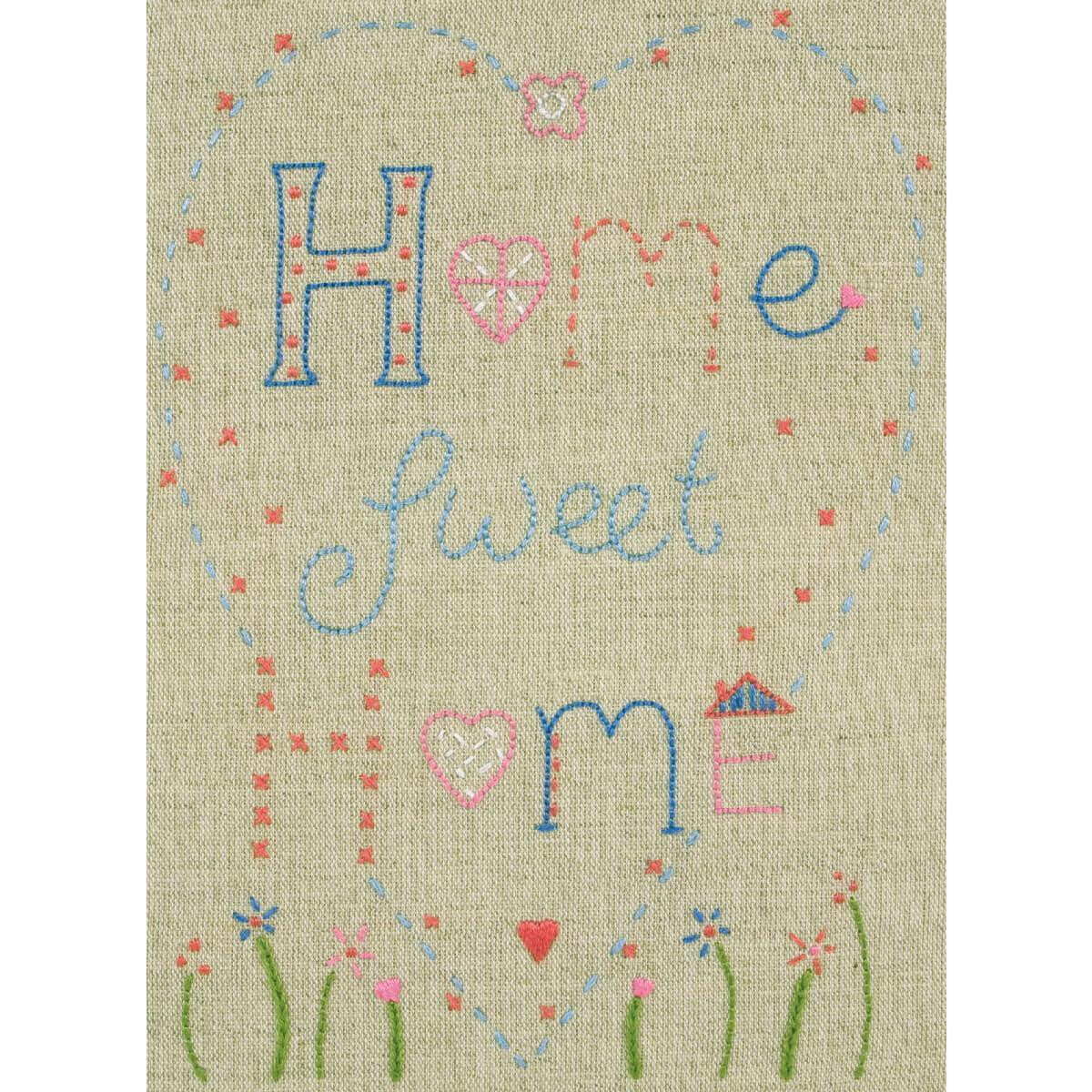 Anchor stamped freestyle stitch kit "Home Sweet Home...