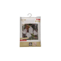 Anchor Freestyle Kit de broderie "Pendentif décorations de Noël pain dépices lin set 4pcs", préimprimé, 10x12cm