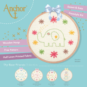 Anchor stamped freestyle stitch kit with hoop "Best...
