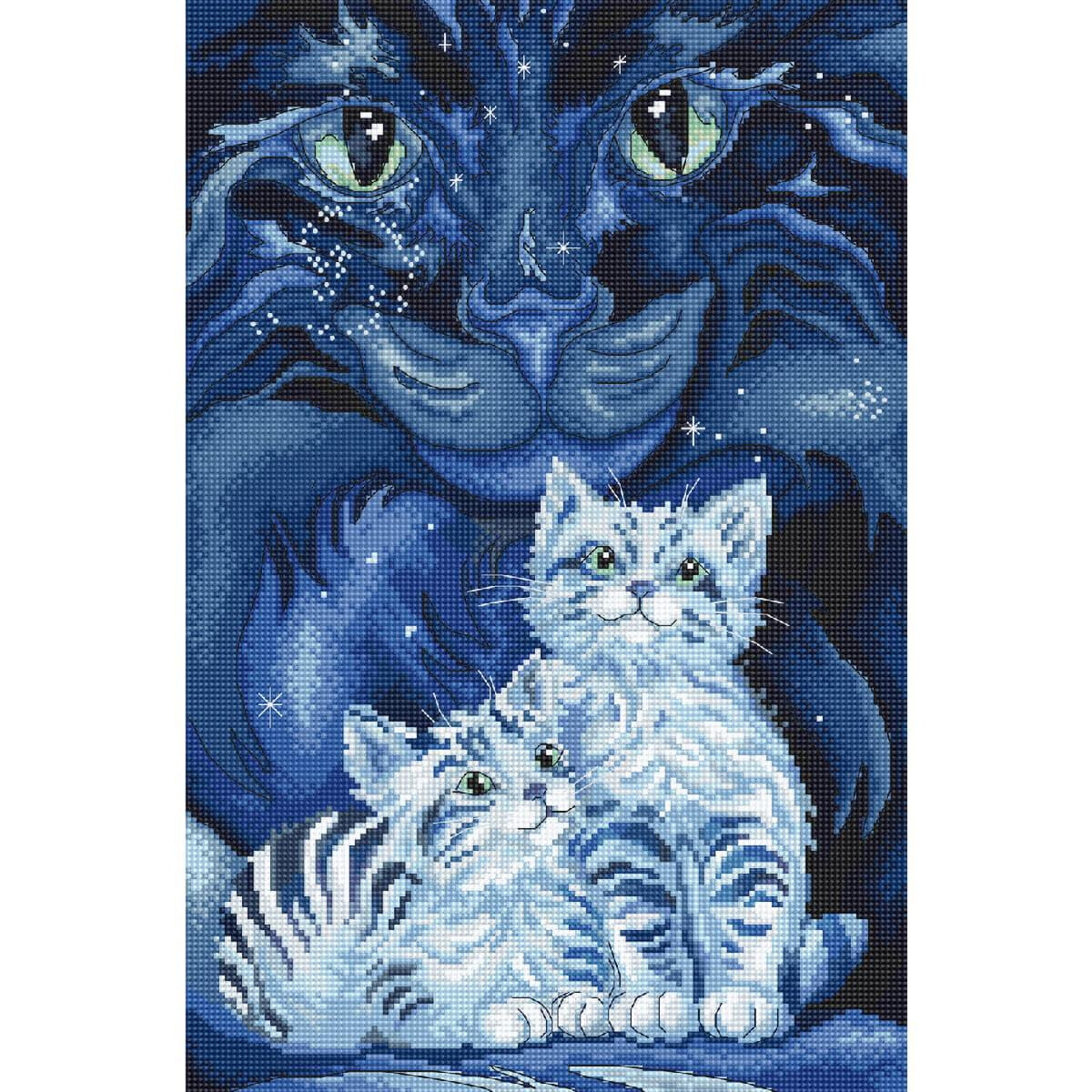 Une peinture bizarre montre deux petits chatons à...