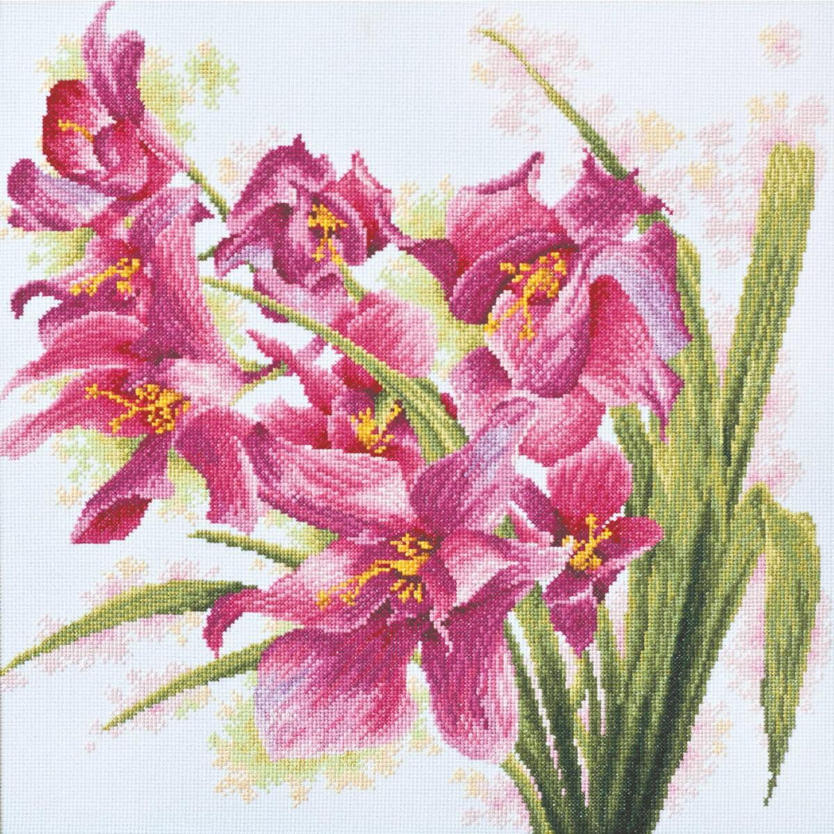 Abris Art telde Borduurpakket "Purple Orchids",...