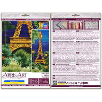 Kit di punto cross contato di Abris Art "Paris", 11x26cm, fai -da -te