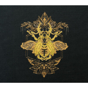 Abris kunst geteld Borduurpakket "Golden Beetle", 14x18cm, DIY