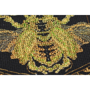 Набор для вышивания счетным крестом Abris Art "Золотой жук", 14x18 см