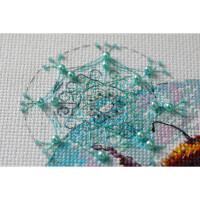 Abris Art counted cross stitch kit "Caramel spider web", 19x22cm, DIY