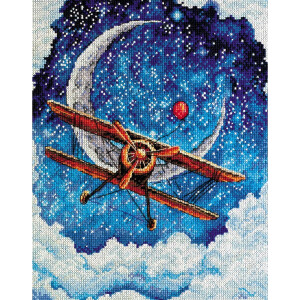 Abris Art counted cross stitch kit "Above the clouds", 25x20cm, DIY