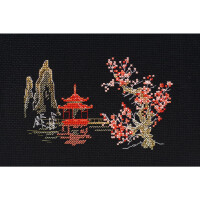 Abris Art counted cross stitch kit "Japan-2", 15x10cm, DIY