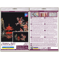 Abris Art counted cross stitch kit "Japan-2", 15x10cm, DIY