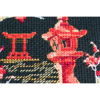 Abris Art counted cross stitch kit "Japan-4", 11x15cm, DIY