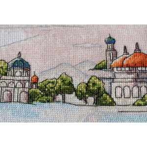 Abris Art counted cross stitch kit "Colorful domes", 18x38cm, DIY