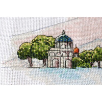 Abris Art counted cross stitch kit "Colorful domes", 18x38cm, DIY
