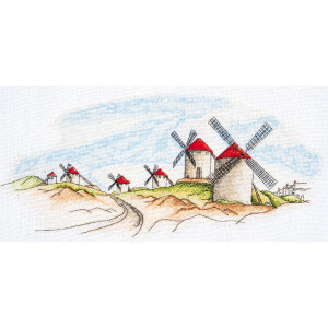 Abris Art telde Borduurpakket "Windmills", 18x39cm, DIY