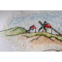 Abris Art counted cross stitch kit "Windmills", 18x39cm, DIY