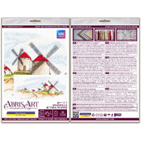 Abris Art counted cross stitch kit "Windmills", 18x39cm, DIY