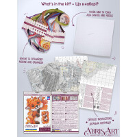 Abris Art counted cross stitch kit "First autumn", 36x24cm, DIY