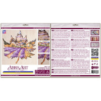 Abris Art counted cross stitch kit "Lavender fields", 29,7x29,7cm, DIY